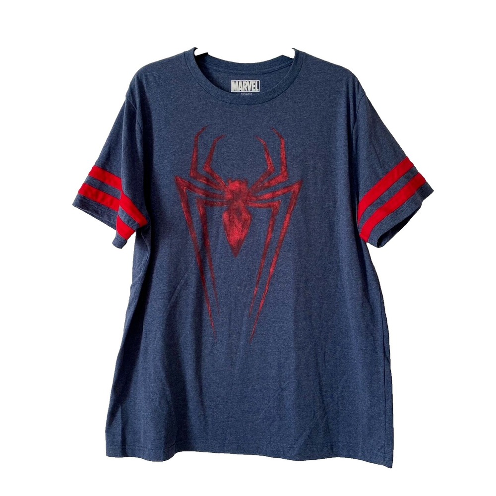Marvel Mad Engine‎ Spider-Man T-shirt Blue and Red XXL Men's Graphic Shirt